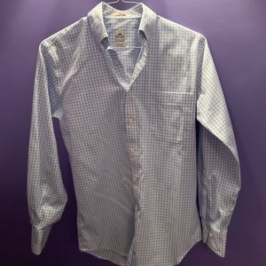Blue and white dress shirt